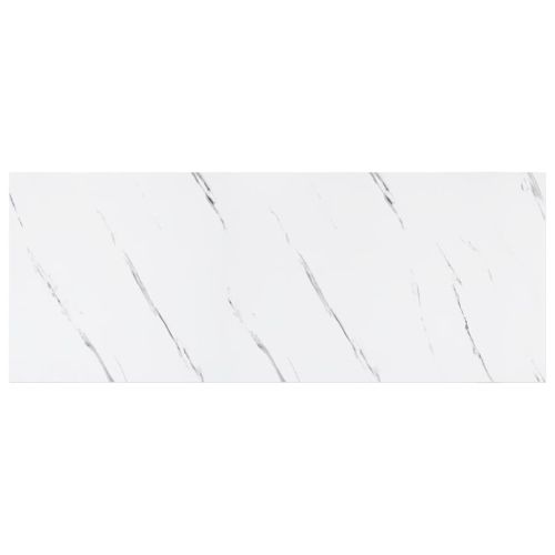 Стенен рафт 2 pcs Бял мрамор 60 x 23,5 x 4 см Инженерно дърво