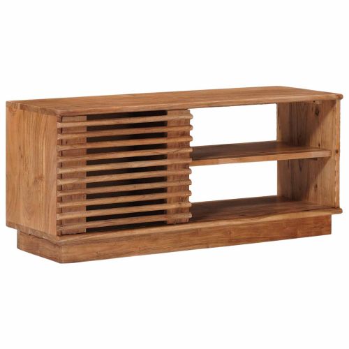 ТВ шкаф със съхранение с врата Естествен 90 x 30 x 40 cm