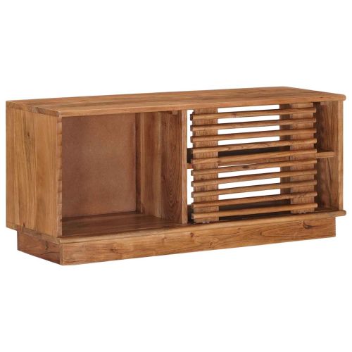 ТВ шкаф със съхранение с врата Естествен 90 x 30 x 40 cm