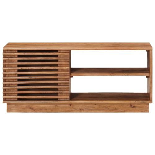 ТВ шкаф със съхранение с врата Естествен 90 x 30 x 40 cm
