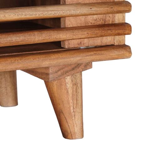 ТВ шкаф със съхранение с врата Естествен 105 x 30 x 35 см