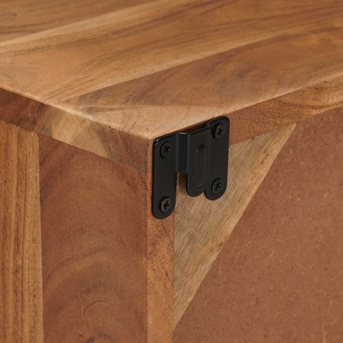 ТВ шкаф със съхранение с врата Естествен 105 x 30 x 22,5 см