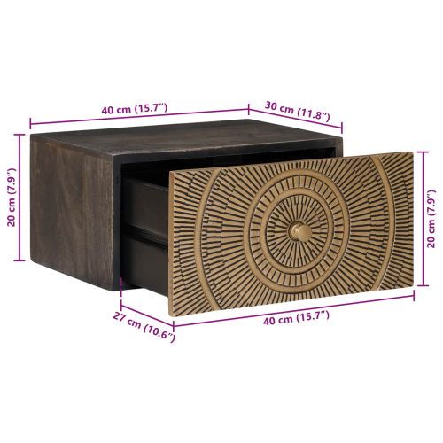 Нощен шкаф Месинг 40 x 30 x 20 см