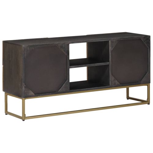 ТВ шкаф с чекмедже с рафт с врата Месинг 105 x 30 x 50 см