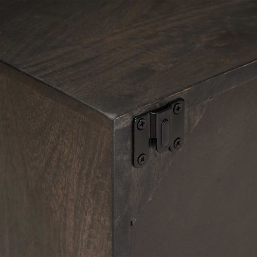 ТВ шкаф с рафт със съхранение с врата Месинг 105 x 30 x 35 см