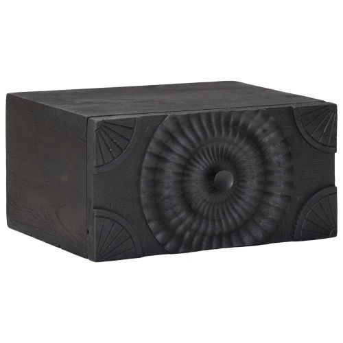 Нощен шкаф с чекмедже Черен 40 x 30 x 20 см