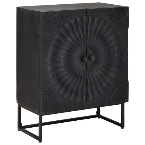 Служебен шкаф Черен 55 x 30 x 70 см