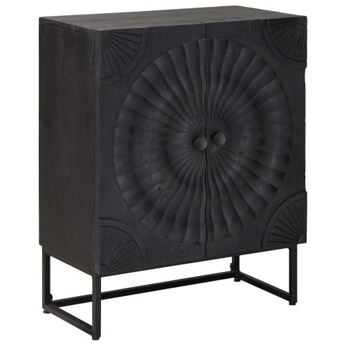 Служебен шкаф Черен 55 x 30 x 70 см