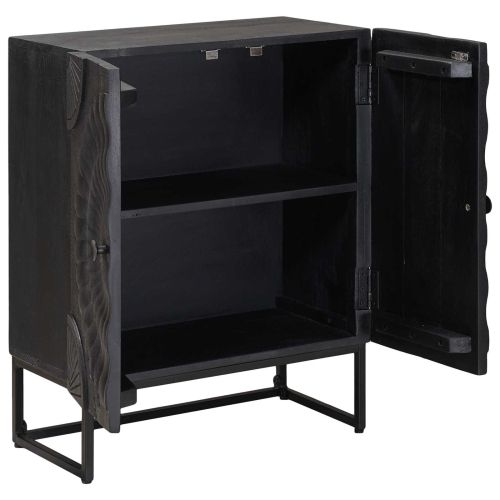 Служебен шкаф Черен 55 x 30 x 70 см