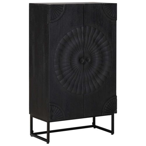 Висок шкаф Черен 55 x 30 x 95 см