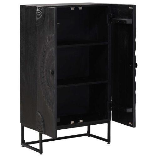 Висок шкаф Черен 55 x 30 x 95 см