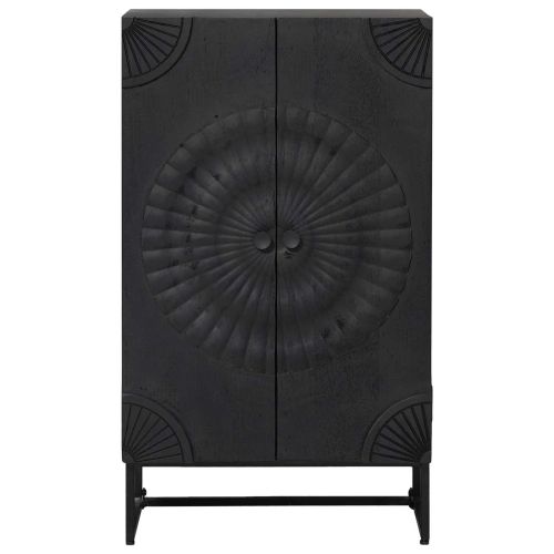 Висок шкаф Черен 55 x 30 x 95 см