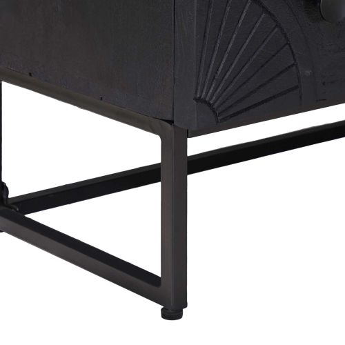 Чекмеджетен шкаф с чекмедже Черен 75 x 30 x 65 см