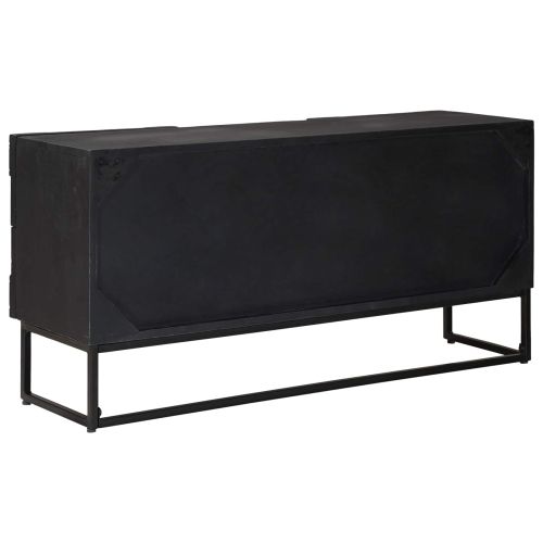 ТВ шкаф с чекмедже с рафт със съхранение Черен 105 x 30 x 54 см