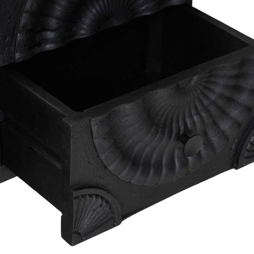 ТВ шкаф с чекмедже с рафт със съхранение Черен 105 x 30 x 54 см