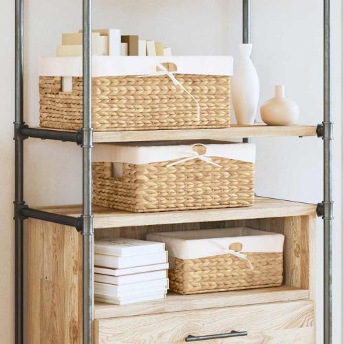 Кошници за съхранение 3 pcs Естествен Воден хиацинт