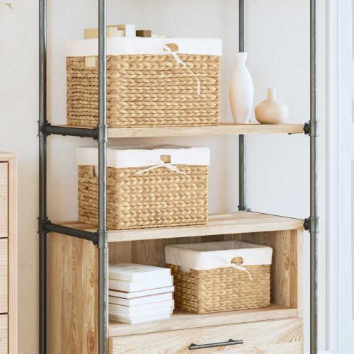 Кошници за съхранение 3 pcs Естествен Воден хиацинт