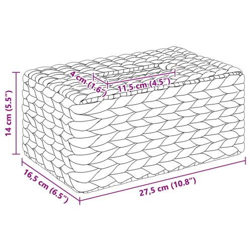 Покрития за кутии за салфетки 2 pcs Воден хиацинт Естествен