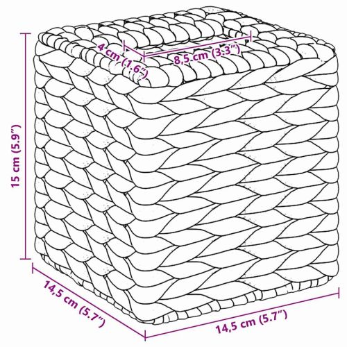 Покрития за кутии за салфетки 2 pcs Воден хиацинт Естествен