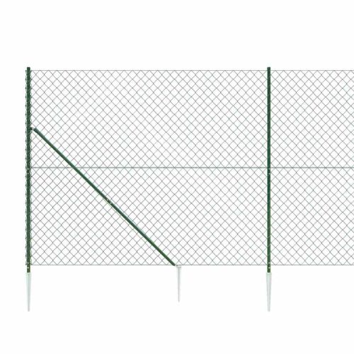 Плетена оградна мрежа с шипове, зелена, 2x25 м