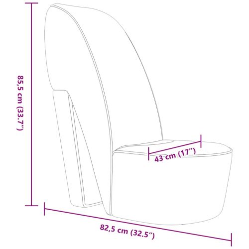Стол във форма на обувка на висок ток, розов, изкуствена кожа