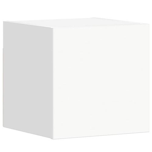 Комплект ТВ шкафове от 3 части, бял, инженерно дърво