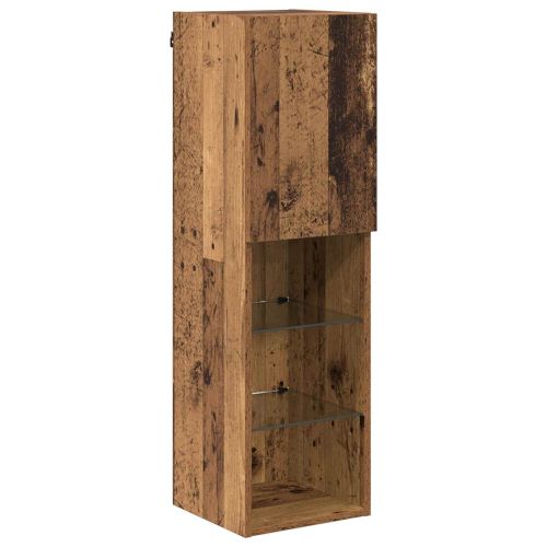 Комплект стенен телевизионен шкаф с LED светлини с LED 7 pcs