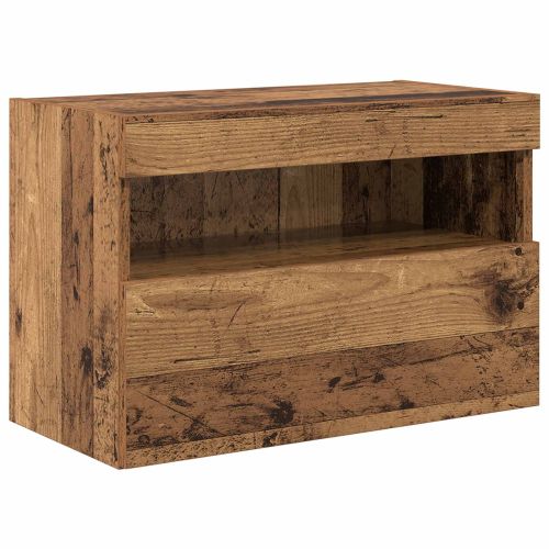 Комплект стенен телевизионен шкаф с LED светлини с LED 7 pcs