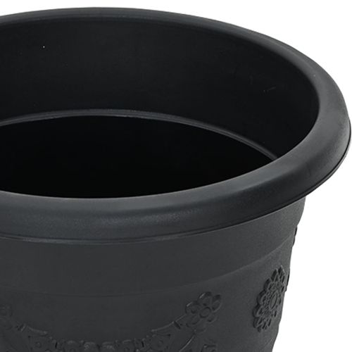 Саксии за растения 6 pcs Черно Ø 30 x 25 см Пластмаса