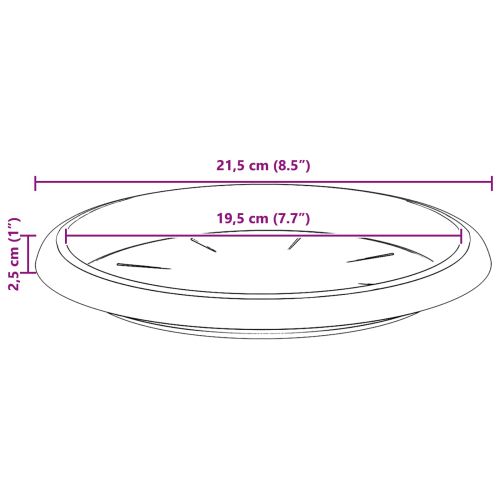 Саксии за растения 6 pcs Черно Ø 30 x 25 см Пластмаса
