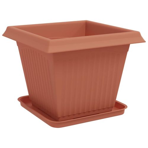 Саксии за растения 6 pcs Червено тухла 38 x 38 x 30 см