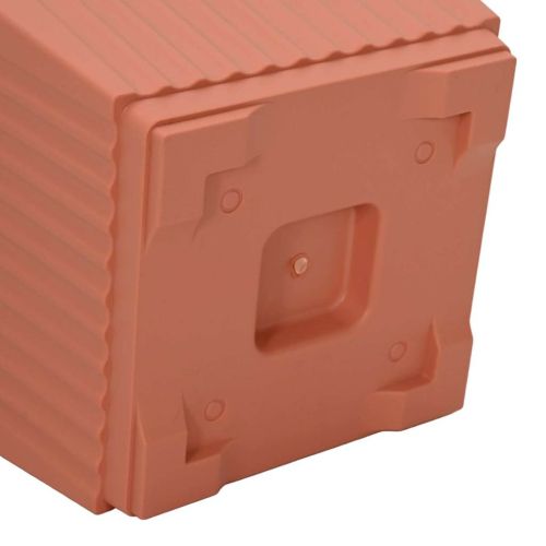 Саксии за растения 6 pcs Червено тухла 38 x 38 x 30 см