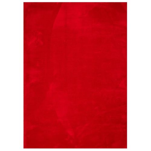 Килим HUARTE с къс косъм, мек и миещ се, червен, 200x280 см