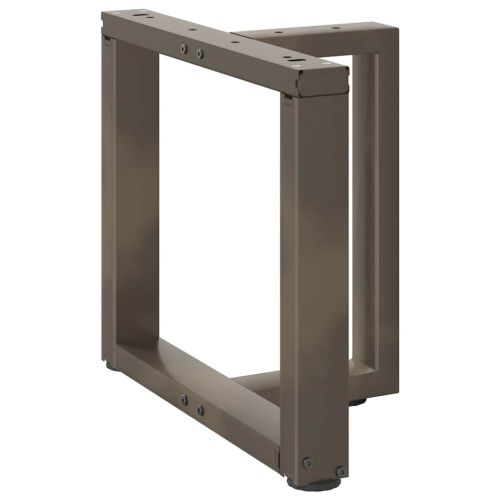 Крака за масичка за кафе, Т-образни, 2 бр., черни, 50x25x(42-43) см, стомана