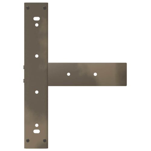 Крака за масичка за кафе, Т-образни, 2 бр., черни, 50x25x(42-43) см, стомана