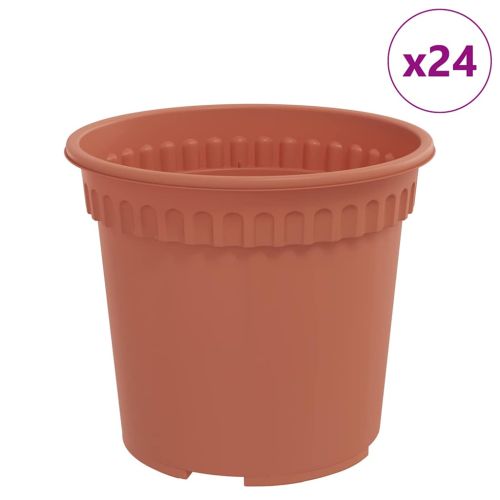 Кръгла саксия за цветя 24 pcs Червено тухла Ø 15 x 12 cm
