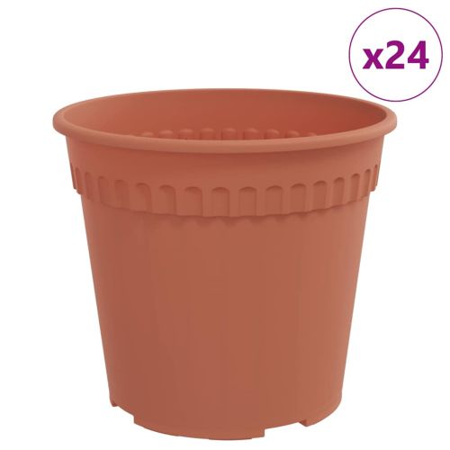 Кръгла саксия за цветя 24 pcs Червено тухла Ø 19 x 16 см
