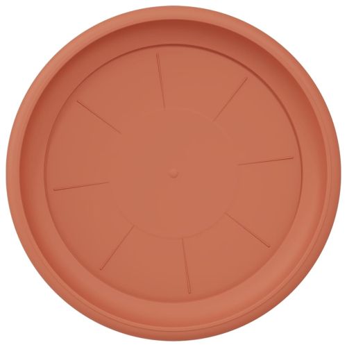 Кръгъл поднос за цветя 6 pcs Червено тухла Ø 27 x 2,5 см