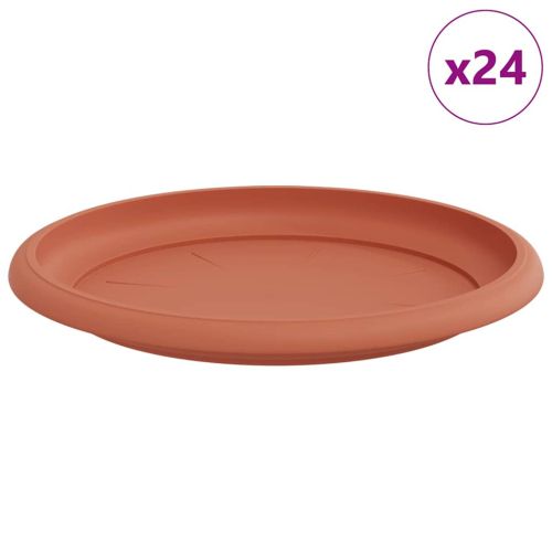 Кръгъл поднос за цветя 24 pcs Червено тухла Ø 14 x 2 см