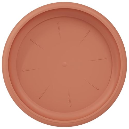Кръгъл поднос за цветя 24 pcs Червено тухла Ø 21,5 x 2,5 см