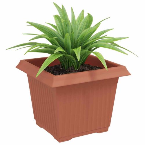 Квадратна цветна саксия 6 pcs Червено тухла 23 x 23 x 17,5 см