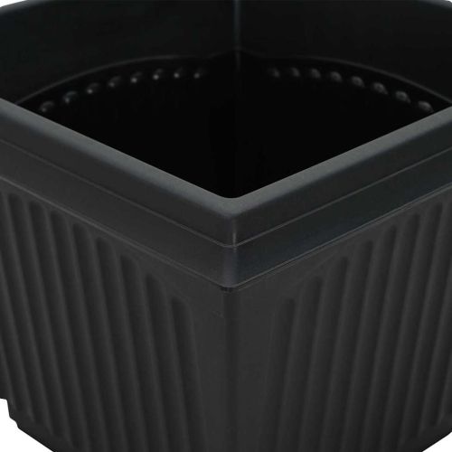 Квадратна цветна саксия 6 pcs Черно 23 x 23 x 17,5 см Пластмаса