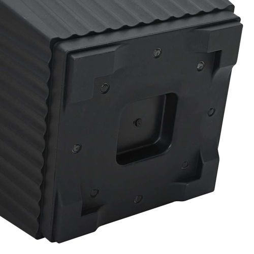 Квадратна цветна саксия 6 pcs Черно 28,5 x 28,5 x 22 см
