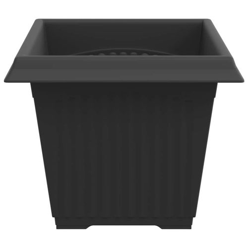 Квадратна цветна саксия 6 pcs Черно 33 x 33 x 26 см Пластмаса