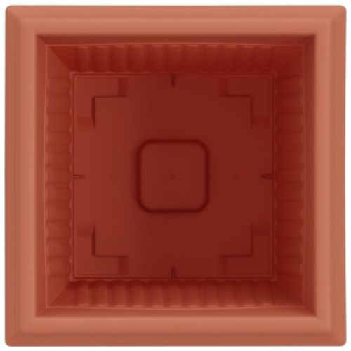 Квадратна цветна саксия 24 pcs Червено тухла 16 x 16 x 14 см