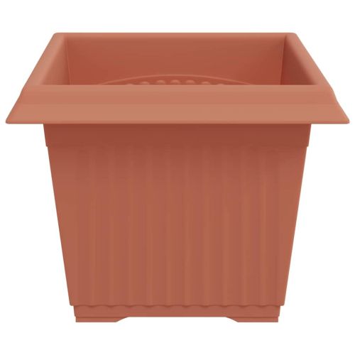 Квадратна цветна саксия 24 pcs Червено тухла 23 x 23 x 17,5 см