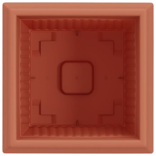 Квадратна цветна саксия 24 pcs Червено тухла 23 x 23 x 17,5 см