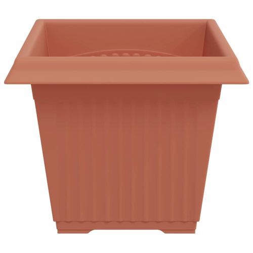 Квадратна цветна саксия 24 pcs Червено тухла 33 x 33 x 26 см