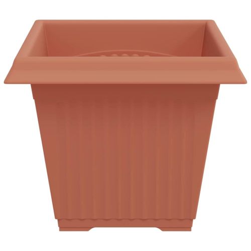 Квадратна цветна саксия 24 pcs Червено тухла 38 x 38 x 30 см