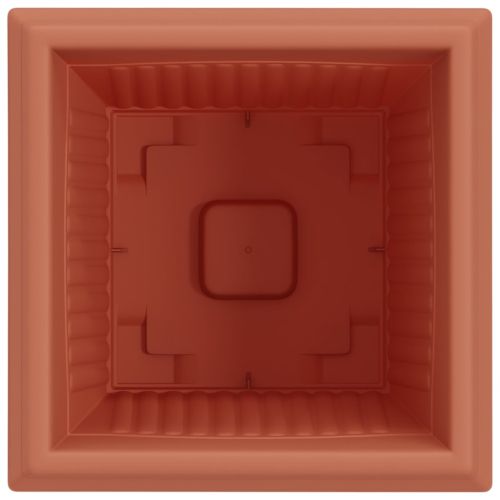 Квадратна цветна саксия 24 pcs Червено тухла 38 x 38 x 30 см